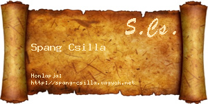 Spang Csilla névjegykártya